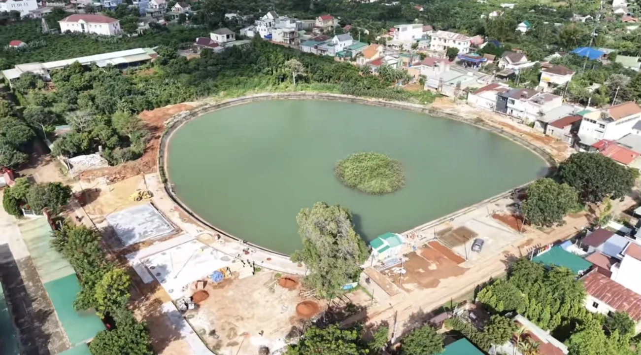 Hồ Tròn (hồ Ba Đình) ở Nam Ban, nơi tổ chức đêm hội Trăng rằm 2026
